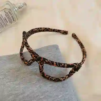 如花梦 韩系高端豹纹眼镜框高级感高颅顶外出百搭 亚克力 发箍 女款