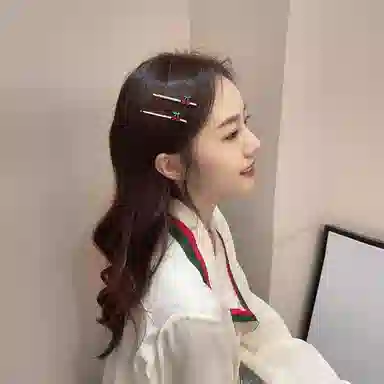 如花梦 可爱樱桃刘海夹少女侧边顶夹鸭嘴夹 合金 发夹 女款