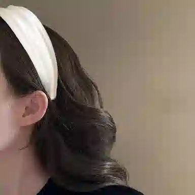 如花梦 高颅顶高级感洋气时尚宽边压发头箍气质 布艺 发箍 女款