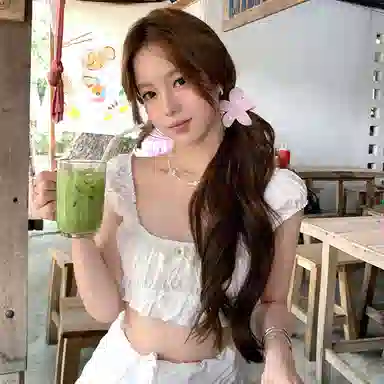 如花梦 薄荷鸡蛋花晕染高级感花朵鲨鱼甜美后脑勺 亚克力 发夹 女款