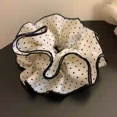 如花梦 早春高级感温柔气质波点大肠 布艺 发圈 女款