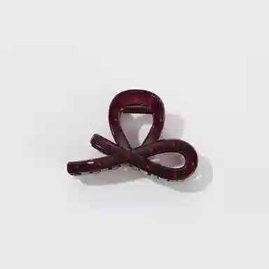 如花梦 丝带蝴蝶结波点韩系氛围感鲨鱼夹简约气质甜美 亚克力 发夹 女款