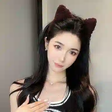 如花梦 可爱猫咪绒毛甜美猫耳朵 洗脸面膜束发头箍 布艺 发箍 女款