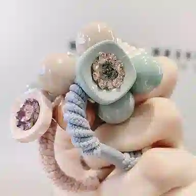 如花梦 多巴胺糖果色发绳 小清新 发饰扎头发高马尾 皮筋 亚克力 发圈 头绳 女款