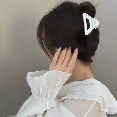 如花梦 奶油少女系列 碎花格纹甜美蝴蝶结发饰抓夹后脑勺鲨鱼夹 醋酸 发夹 女款 多款可选