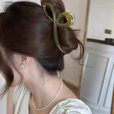 如花梦  磨砂高级感抓夹女后脑勺发量多盘发气质大 鲨鱼夹 头饰 女款