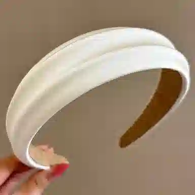 如花梦 高颅顶高级感洋气时尚宽边压发头箍气质 布艺 发箍 女款