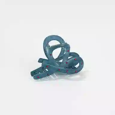 如花梦 丝带蝴蝶结波点韩系氛围感鲨鱼夹简约气质甜美 亚克力 发夹 女款