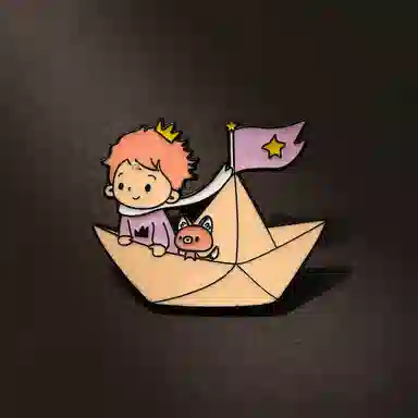 如花梦 超可爱  创意钓星星系列卡通徽章包包 合金 胸针 男女同款情侣款