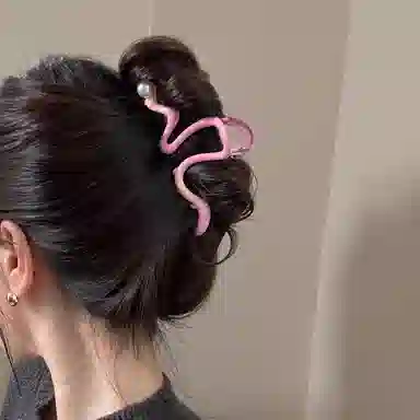 如花梦 渐变粉 多巴胺蝴蝶发抓夹高级感 合金 发夹 女款