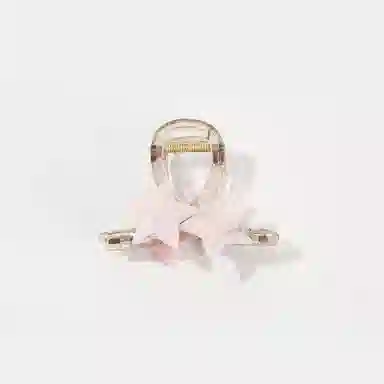 如花梦 元气甜妹可爱五角星星后脑勺高级感鲨鱼夹 亚克力 发夹 女款