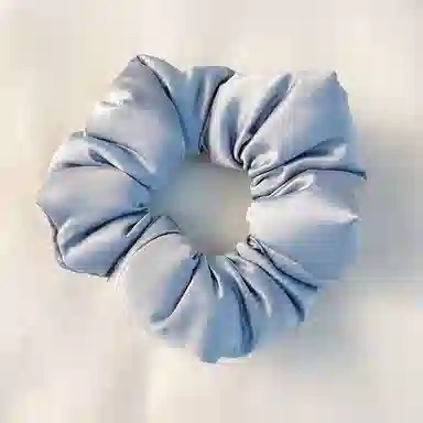 如花梦 芭蕾风褶皱缎面大肠发圈 高级感纯色真丝枕头布艺发饰 日常百搭丸子头扎发头绳 女款