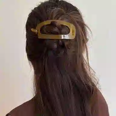 如花梦 简约气质椭圆后脑勺一字扭扭夹大号盘发量多 亚克力 发夹 女款