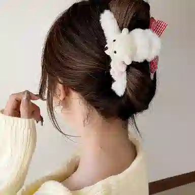 如花梦 可爱卡通动物高级感后脑勺 亚克力 发夹 女款