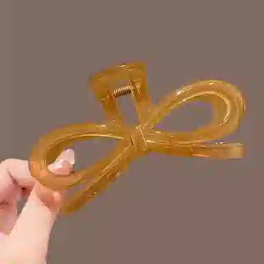 如花梦 氛围感蝴蝶结甜美 亚克力 发夹 女款