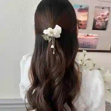 如花梦 在逃公主铃兰花蝴蝶结大肠森系小清新甜美少女心 布艺 发圈/头绳 女款