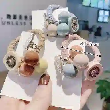 如花梦 多巴胺糖果色发绳 小清新 发饰扎头发高马尾 皮筋 亚克力 发圈 头绳 女款