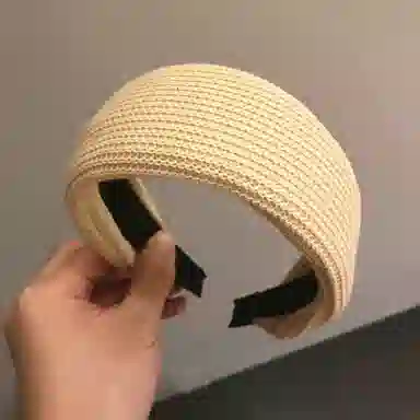 如花梦 头饰百搭外出复古发卡女红发饰高颅顶海绵头箍洗脸宽边发捆 布艺 发箍 女款