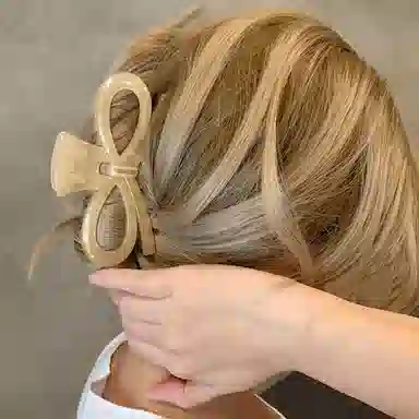 如花梦 氛围感蝴蝶结甜美 亚克力 发夹 女款