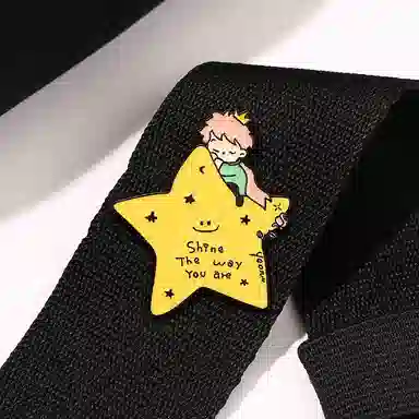 如花梦 超可爱  创意钓星星系列卡通徽章包包 合金 胸针 男女同款情侣款