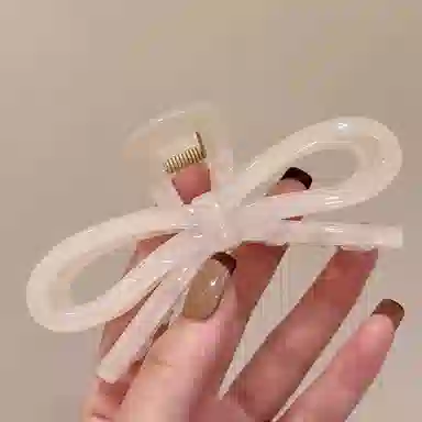 如花梦 氛围感蝴蝶结甜美 亚克力 发夹 女款