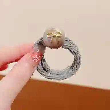 如花梦 可爱小女孩蝴蝶结珍珠发饰发绳 日常高弹力小孩子不伤发发圈 儿童百搭马尾丸子头皮筋头绳 女款