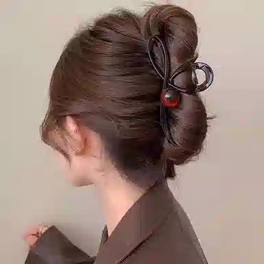 如花梦  磨砂高级感抓夹女后脑勺发量多盘发气质大 鲨鱼夹 头饰 女款