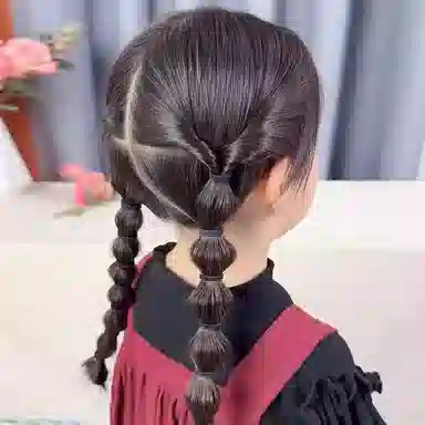 如花梦 黑色高弹力耐用扎头扎马尾 布艺 发圈 女款