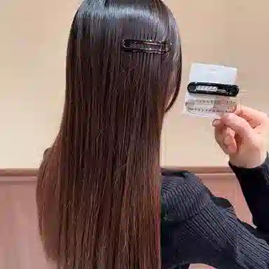 如花梦 鸭嘴豹纹气质带齿防滑后脑勺盘发一字 树脂 发夹 女款