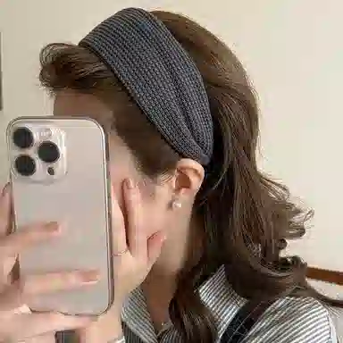 如花梦 头饰百搭外出复古发卡女红发饰高颅顶海绵头箍洗脸宽边发捆 布艺 发箍 女款