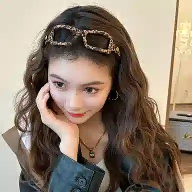 如花梦 韩系高端豹纹眼镜框高级感高颅顶外出百搭 亚克力 发箍 女款