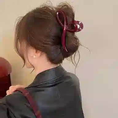 如花梦  磨砂高级感抓夹女后脑勺发量多盘发气质大 鲨鱼夹 头饰 女款