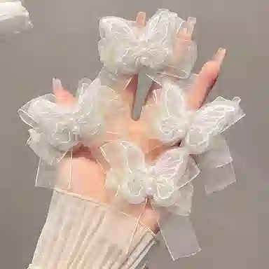 如花梦 超仙森系网纱蝴蝶 布艺 发夹 女款