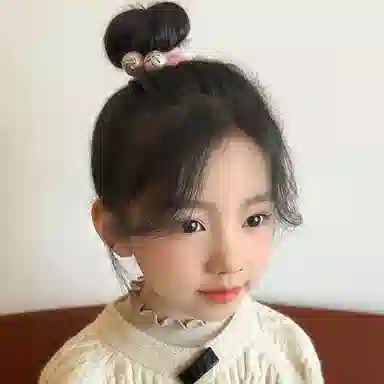 如花梦 可爱小女孩蝴蝶结珍珠发饰发绳 日常高弹力小孩子不伤发发圈 儿童百搭马尾丸子头皮筋头绳 女款