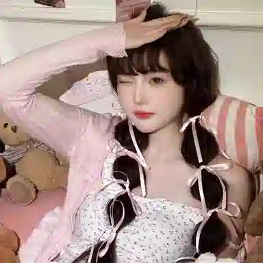 如花梦 粉色芭蕾风蝴蝶结蕾丝飘带双马尾绑发 绸缎 发带 女款