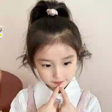 如花梦 可爱小女孩蝴蝶结珍珠发饰发绳 日常高弹力小孩子不伤发发圈 儿童百搭马尾丸子头皮筋头绳 女款