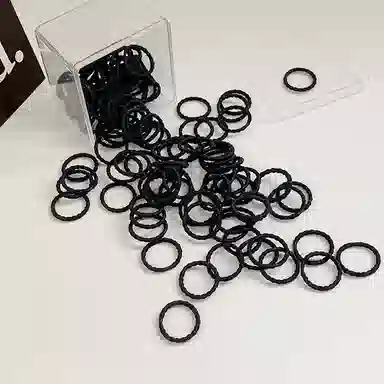 如花梦 黑色高弹力耐用扎头扎马尾 布艺 发圈 女款