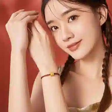 周六福 转运珠兔子手绳 三合生肖红绳本命年 足金 按克计价 黄金手链 男女同款情侣款