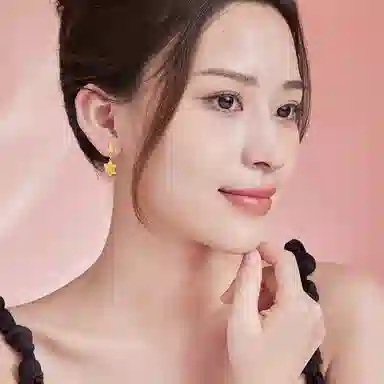 周六福 厮守 轻婚嫁系列 足金 按克计价 耳环 女款