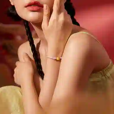 周六福 生肖龙系列比心龙宝 足金 一口价 黄金手链 男女同款情侣款