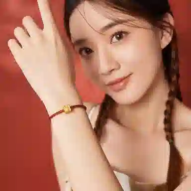 周六福 转运珠兔子手绳 三合生肖红绳本命年 足金 按克计价 黄金手链 男女同款情侣款