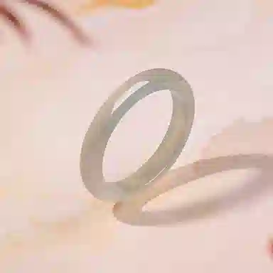 周六福 香槟金宽条新中式国风送女友纪念日礼物 玉髓 手镯 女款