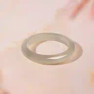 周六福 香槟金宽条新中式国风送女友纪念日礼物 玉髓 手镯 女款