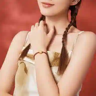 周六福 转运珠兔子手绳 三合生肖红绳本命年 足金 按克计价 黄金手链 男女同款情侣款