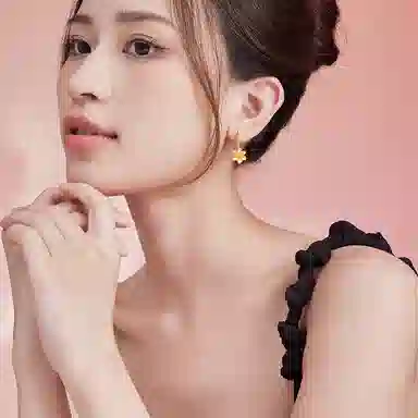 周六福 厮守 轻婚嫁系列 足金 按克计价 耳环 女款