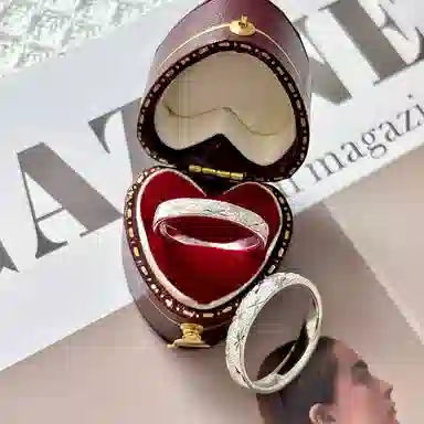 【S999银钟爱久久】 银彦 满天星河对戒 爆闪满天星 甜蜜恋爱心动浪漫 不规则素圈高级轻奢小众开口可调节 足银 戒指 男女同款情侣款