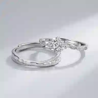 【S999纯银&浪漫爱意】 银彦 莫比乌斯 爱你无限循环 精致闪耀百搭高级感 日常经典甜蜜钟爱久久告白礼盒女友 足银 戒指 男女同款情侣款