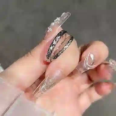 【S999纯银糖果恋爱】 银彦 甜蜜糖果纸对戒 褶皱肌理小众素圈轻奢不规则高级感开口可调节 学生表白女神礼盒 足银 戒指 男女同款情侣款