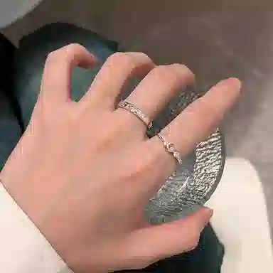 【S999纯银&恋爱季】 银彦 星月同辉 精致时尚百搭简约高级感 小众设计轻奢气质冷淡 钟爱久久女友浪漫仪式感 足银 戒指 男女同款情侣款