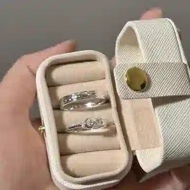 【S999纯银&恋爱季】 银彦 星月同辉 精致时尚百搭简约高级感 小众设计轻奢气质冷淡 钟爱久久女友浪漫仪式感 足银 戒指 男女同款情侣款